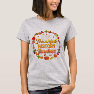 Thanksgiving Pumpkin van de leraar met één dankb T-shirt