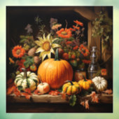Thanksgiving Pumpkin Window Cling Raamsticker (Vel 3)