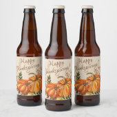 Thanksgiving Pumpkins Bier Etiket (Flessen)