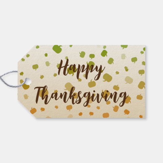 Thanksgiving Pumpkins Cadeaulabel (Achterkant Horizontaal)