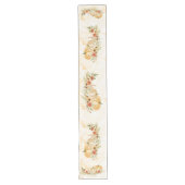 Thanksgiving Pumpkins Floral Waterverf Lange Tafelloper (Voorkant)