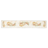 Thanksgiving Pumpkins Floral Waterverf Lange Tafelloper (Horizontaal)