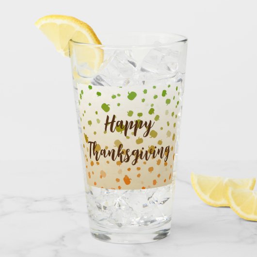 Thanksgiving Pumpkins Glas (Voorkant ijs)