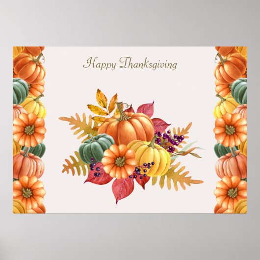 Thanksgiving Pumpkins Poster (Voorkant)