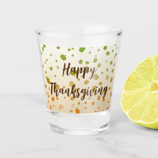 Thanksgiving Pumpkins Shot Glas (Voorkant)