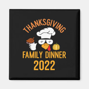 Thanksgiving pyjama voor familie bijpassende herfs magneet