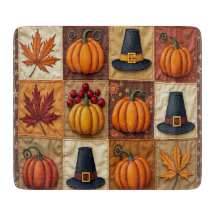 Thanksgiving Quilt glassnijplank