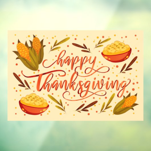 Thanksgiving Raamsticker (Vel 3)