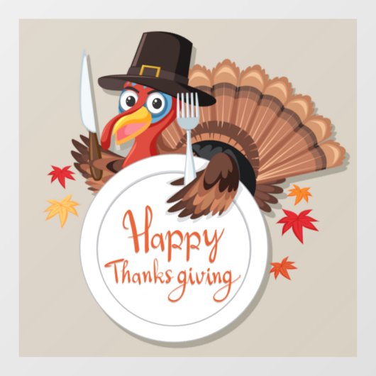 Thanksgiving Raamsticker (Vel)