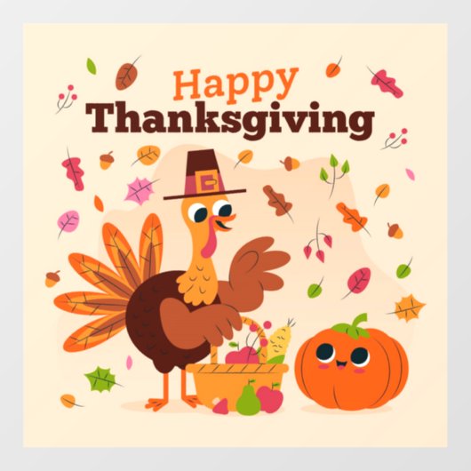 Thanksgiving Raamsticker (Vel)