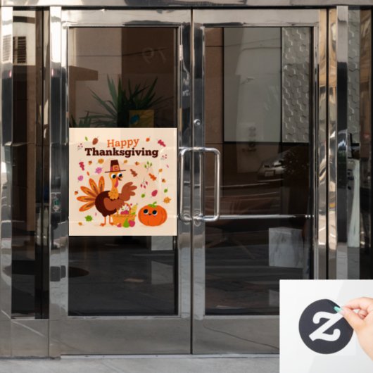 Thanksgiving Raamsticker (Kantoordeur)