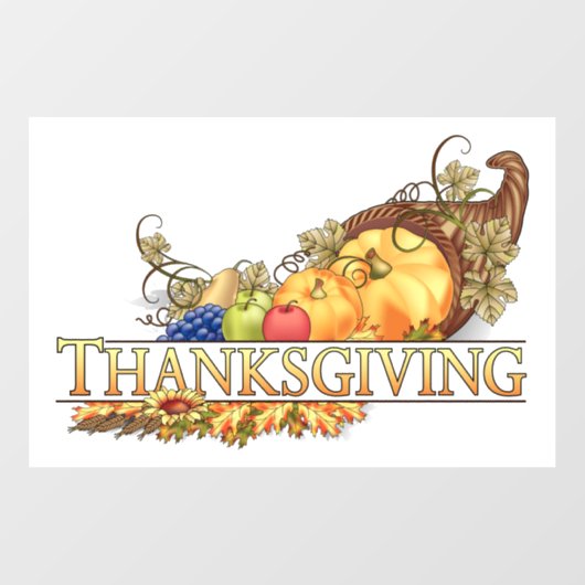 Thanksgiving Raamsticker (Vel)