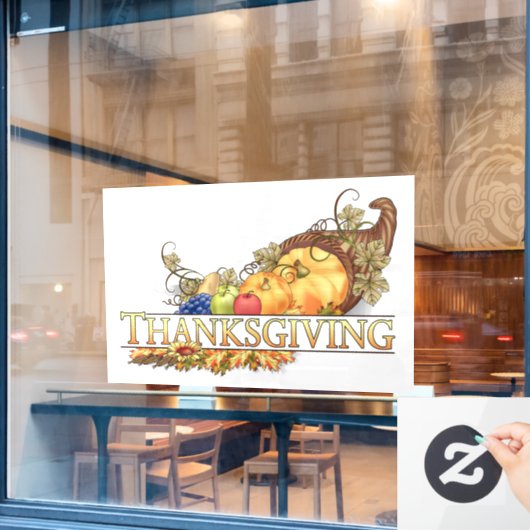 Thanksgiving Raamsticker (Cafe Raam)