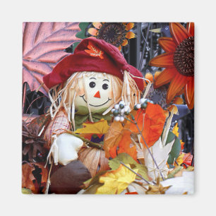 Thanksgiving Rag Doll onder najaarse Harvest Scene Magneet
