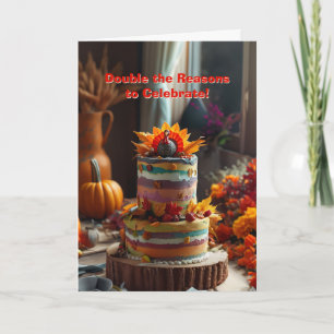 Thanksgiving Rainbow Delight Verjaardag Kaart