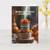 Thanksgiving Rainbow Delight Verjaardag Kaart (Gele Bloem)