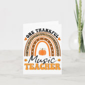 Thanksgiving Rainbow Le One Thankful Music Teacher Kaart (Voorkant)