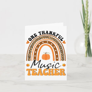 Thanksgiving Rainbow Le One Thankful Music Teacher Kaart