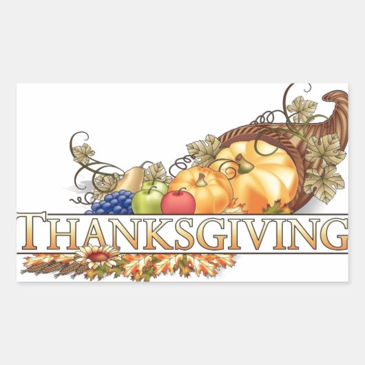 Thanksgiving Rechthoekige Sticker (Voorkant)