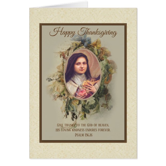 Thanksgiving Religieuze St. Therese van Kind Jesus (Voorkant)