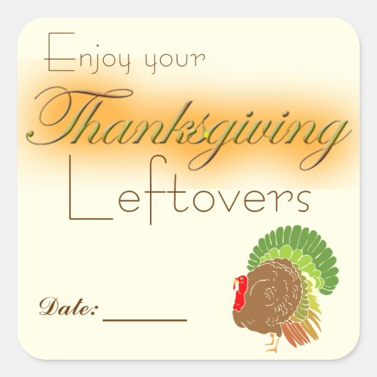 Thanksgiving restjes Stickers (Voorkant)