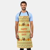 Thanksgiving: retro geborduurd kaartontwerp. schort (Gedragen)