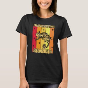 Thanksgiving Retro Kameleon Matchende Gezins Pyjam T-shirt