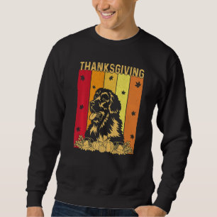 Thanksgiving Retro Newfoundlandse hond bijpassende Trui