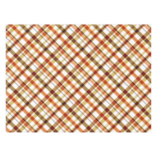 Thanksgiving Retro Plaid Tafelkleed (Voorkant (Horizontaal))