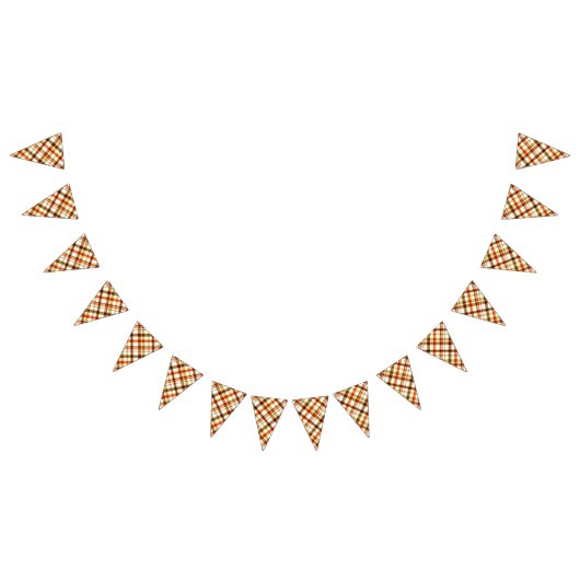Thanksgiving Retro Plaid Vlaggetjes (Alle)