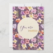 Thanksgiving Romantic Watercolor Florals Custom Kaart (Achterkant)