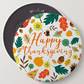 Thanksgiving Ronde Button 6,0 Cm (Voorkant /achterkant)