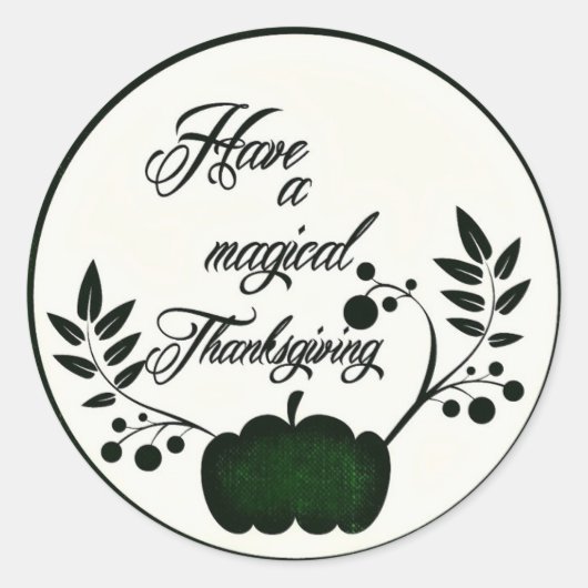 Thanksgiving Ronde Sticker (Voorkant)