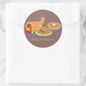 Thanksgiving Ronde Sticker (Tas)