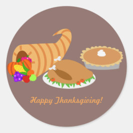 Thanksgiving Ronde Sticker