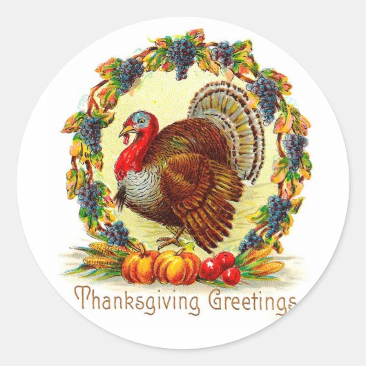  Thanksgiving Ronde Sticker (Voorkant)