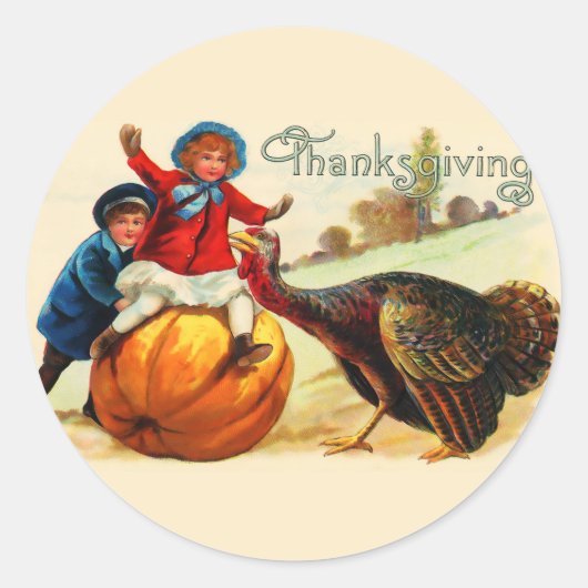  Thanksgiving Ronde Sticker (Voorkant)