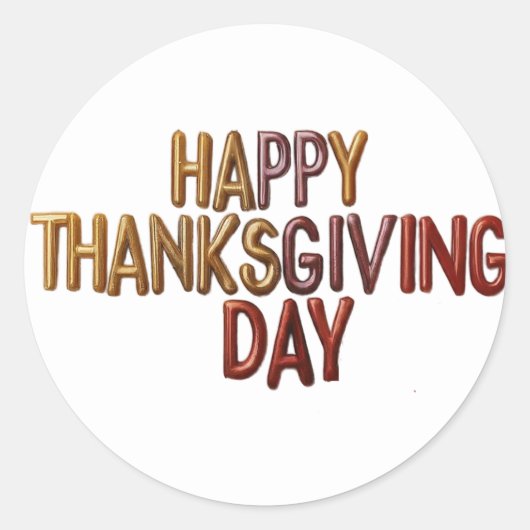 Thanksgiving ronde Stickers (Voorkant)
