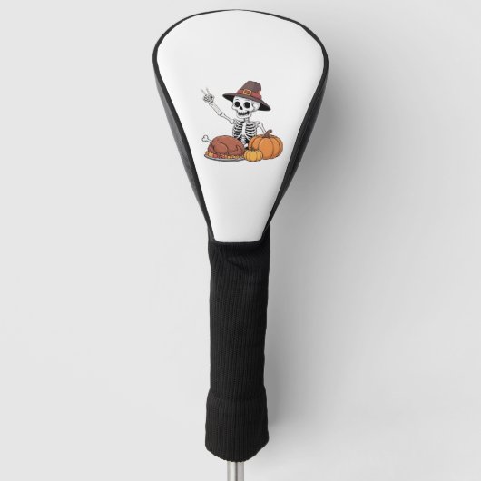 Thanksgiving röntgenfoto skelet Funny Rock Hand He Golfheadcover (Voorkant)