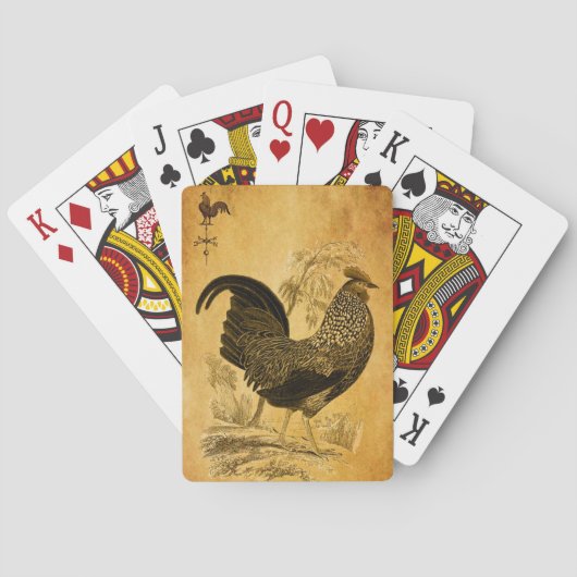Thanksgiving Rooster Pokerkaarten (Achterkant)