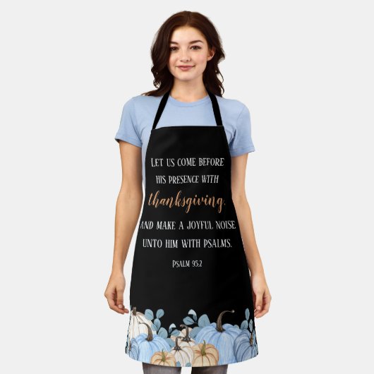 Thanksgiving - Rustic Black Scripting Schort (Gedragen)