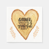 Thanksgiving Rustic Elegant Grateful Hearts Servet (Voorkant)