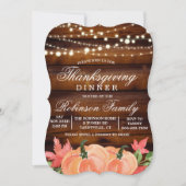 Thanksgiving rustieke Herfst pompoen uitnodiging (Voorkant)