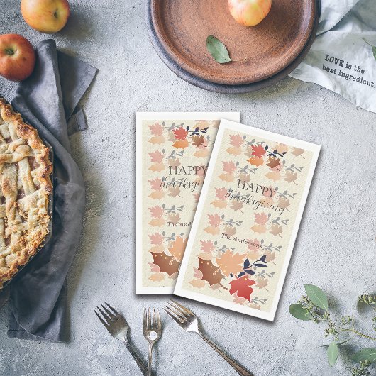 Thanksgiving rustieke Herfst vibes personaliseren Servet