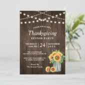 Thanksgiving Rustige zonnebloemplichten Kaart (Staand voorkant)