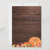 Thanksgiving rustique | Invitations d'action amica (Dos)