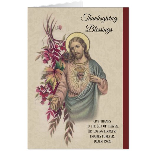 Thanksgiving Sacred Heart of Jesus Flowers (Devant)