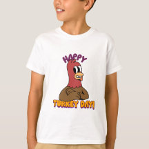 Thanksgiving Schattige Happy Turkey T-shirt