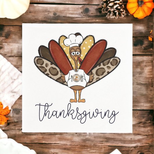 Thanksgiving Script Turkije Geef Bedankt Bord Servet