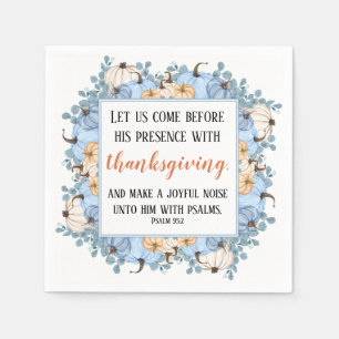 Thanksgiving Scripting Blue Pumpkin-Lijst Servet